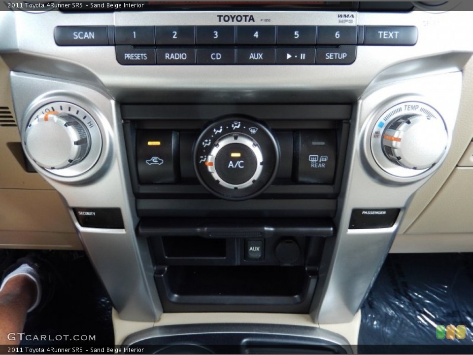 Sand Beige Interior Controls for the 2011 Toyota 4Runner SR5 #86553916