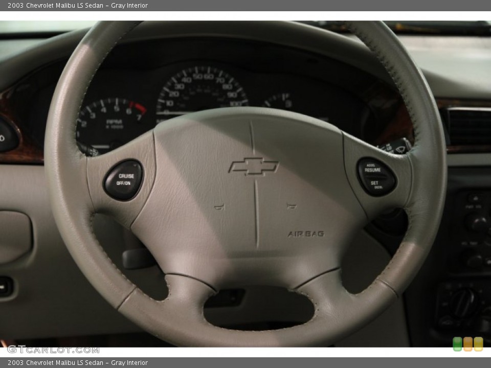 Gray Interior Steering Wheel for the 2003 Chevrolet Malibu LS Sedan #86559636