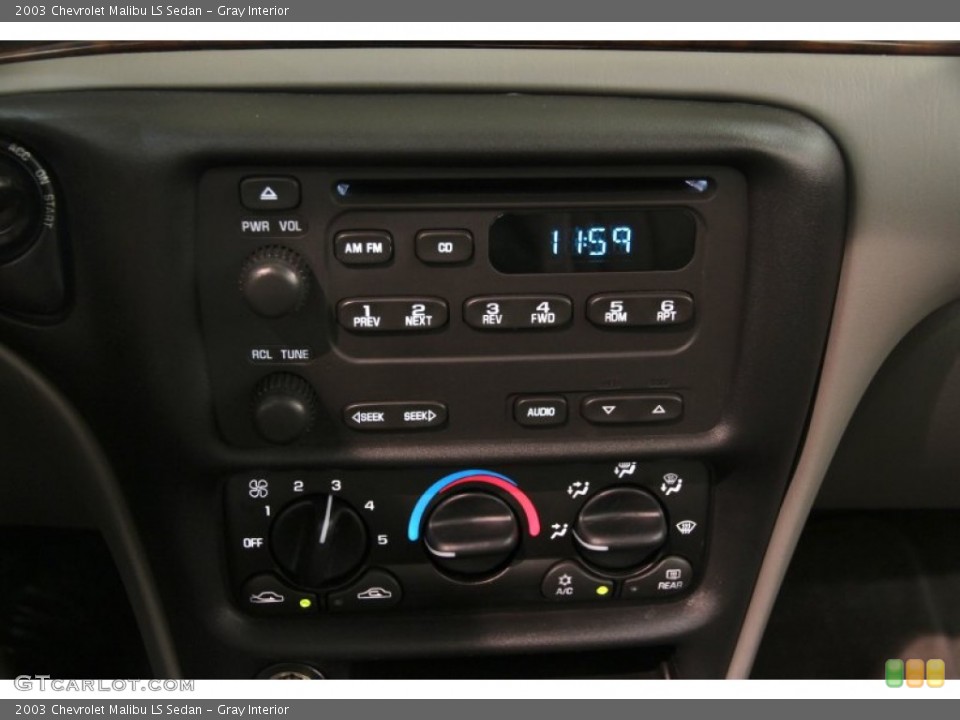 Gray Interior Controls for the 2003 Chevrolet Malibu LS Sedan #86559681