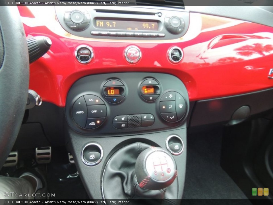 Abarth Nero/Rosso/Nero (Black/Red/Black) Interior Controls for the 2013 Fiat 500 Abarth #86561124