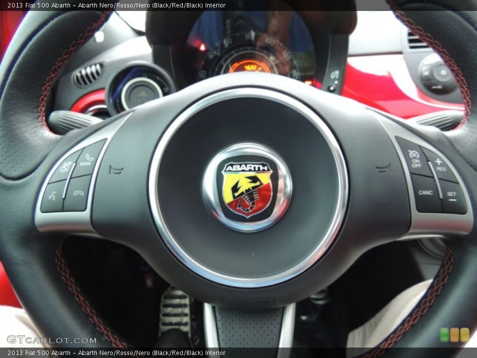 Abarth Nero/Rosso/Nero (Black/Red/Black) Interior Steering Wheel for the 2013 Fiat 500 Abarth #86561151