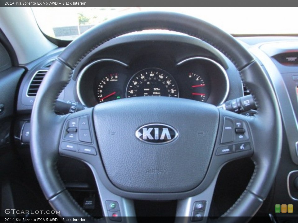 Black Interior Steering Wheel for the 2014 Kia Sorento EX V6 AWD #86566095