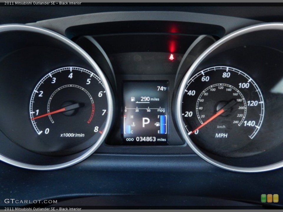 Black Interior Gauges for the 2011 Mitsubishi Outlander SE #86566155