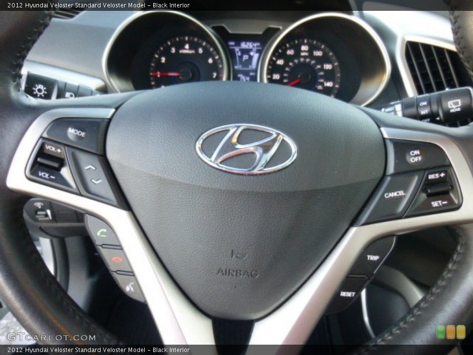 Black Interior Steering Wheel for the 2012 Hyundai Veloster  #86566257