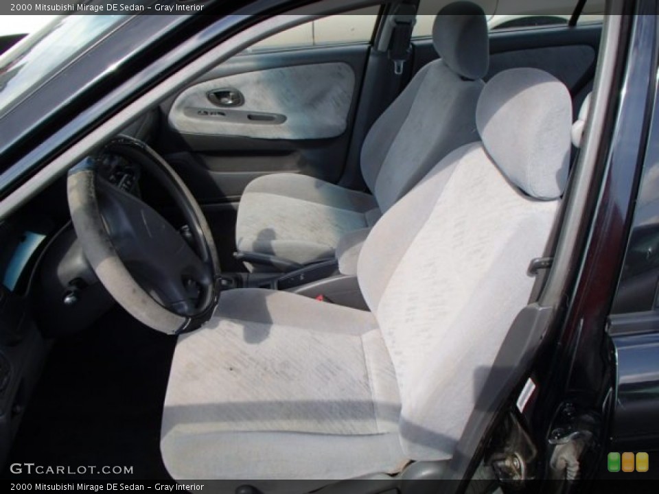 Gray Interior Front Seat for the 2000 Mitsubishi Mirage DE Sedan #86566623
