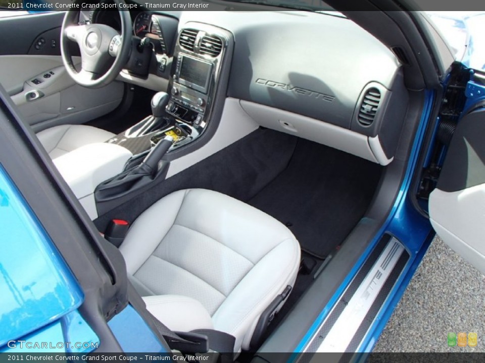 Titanium Gray Interior Dashboard for the 2011 Chevrolet Corvette Grand Sport Coupe #86568939