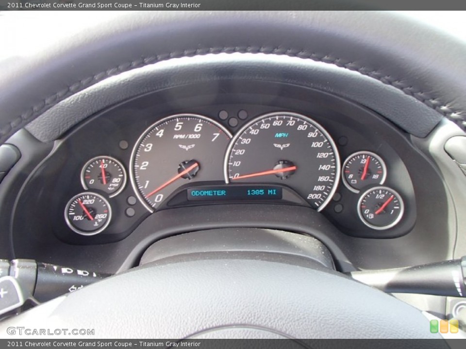 Titanium Gray Interior Gauges for the 2011 Chevrolet Corvette Grand Sport Coupe #86569071