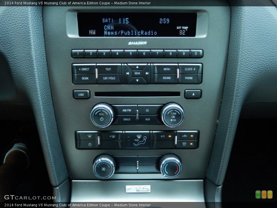 Medium Stone Interior Controls for the 2014 Ford Mustang V6 Mustang Club of America Edition Coupe #86571213
