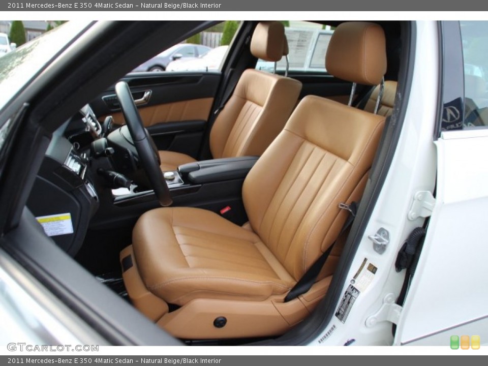 Natural Beige/Black Interior Photo for the 2011 Mercedes-Benz E 350 4Matic Sedan #86573298