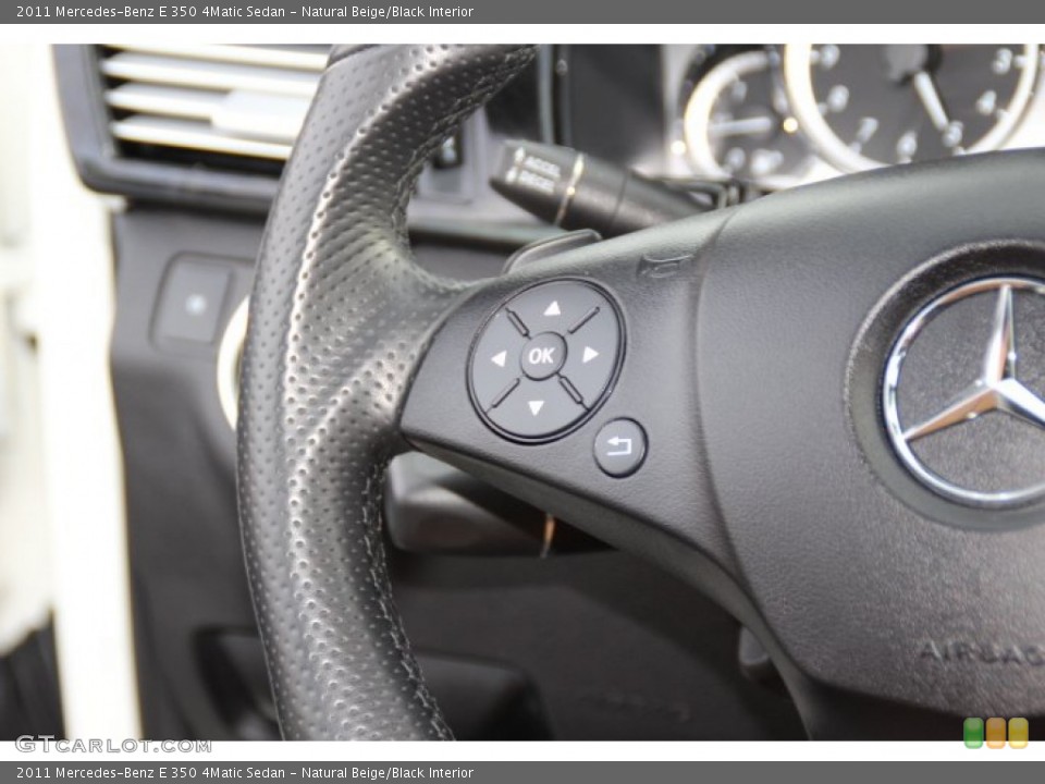 Natural Beige/Black Interior Controls for the 2011 Mercedes-Benz E 350 4Matic Sedan #86573406