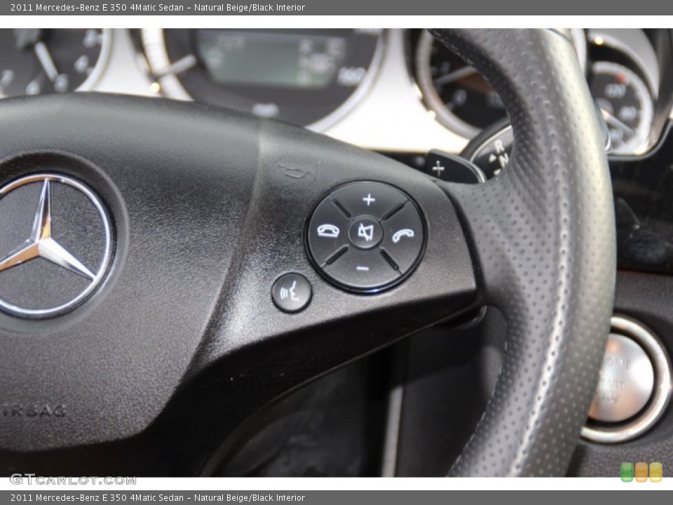 Natural Beige/Black Interior Controls for the 2011 Mercedes-Benz E 350 4Matic Sedan #86573430