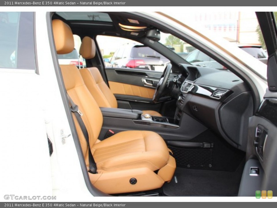 Natural Beige/Black Interior Front Seat for the 2011 Mercedes-Benz E 350 4Matic Sedan #86573625
