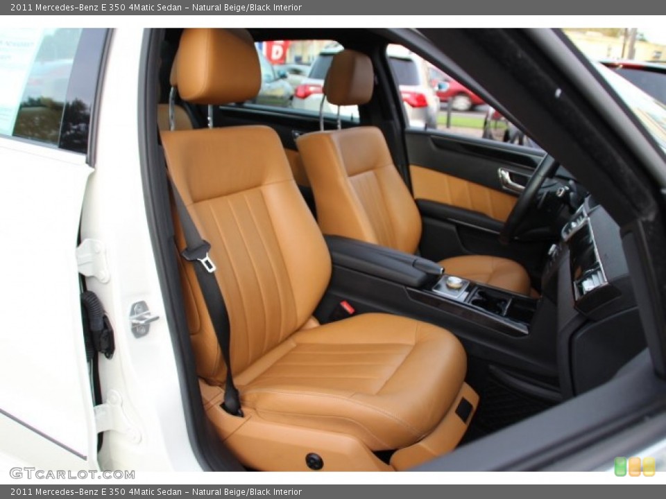 Natural Beige/Black Interior Front Seat for the 2011 Mercedes-Benz E 350 4Matic Sedan #86573640