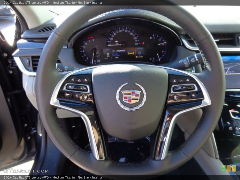 Medium Titanium/Jet Black Interior Steering Wheel for the 2014 Cadillac XTS Luxury AWD #86576550