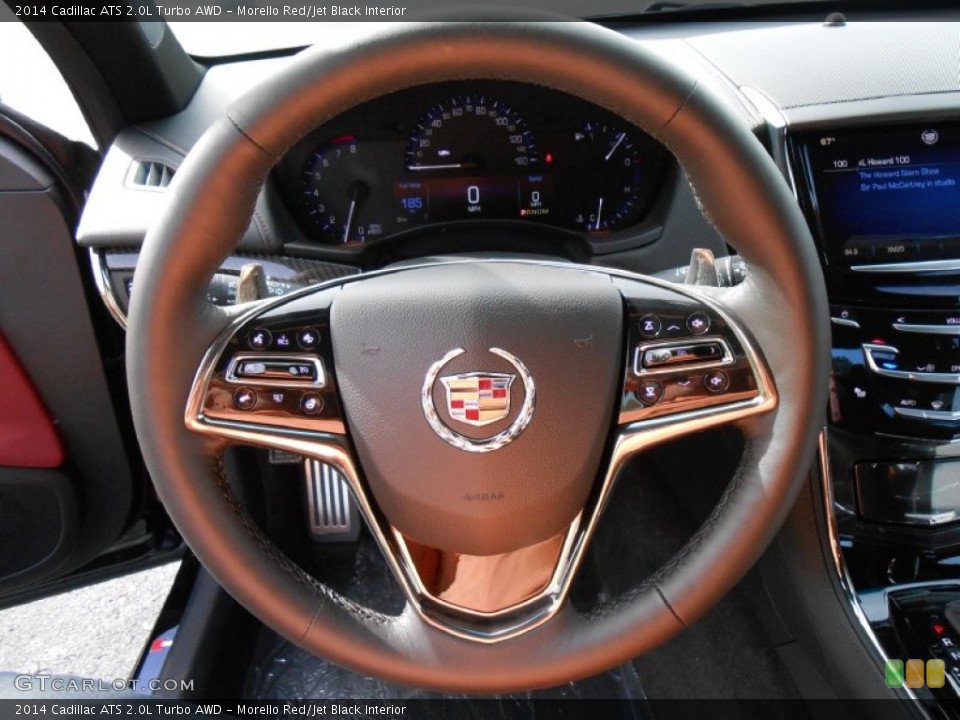 Morello Red/Jet Black Interior Steering Wheel for the 2014 Cadillac ATS 2.0L Turbo AWD #86577654