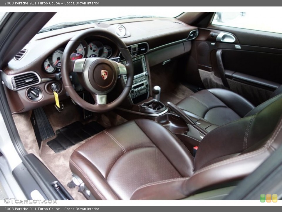 Cocoa Brown Interior Photo for the 2008 Porsche 911 Turbo Coupe #86581434