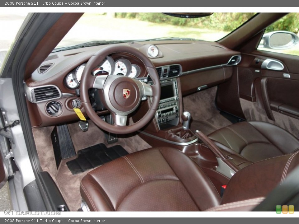 Cocoa Brown Interior Prime Interior for the 2008 Porsche 911 Turbo Coupe #86581456