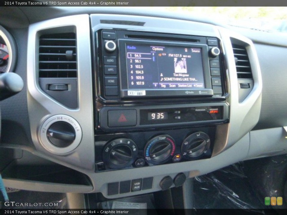 Graphite Interior Controls for the 2014 Toyota Tacoma V6 TRD Sport Access Cab 4x4 #86586012