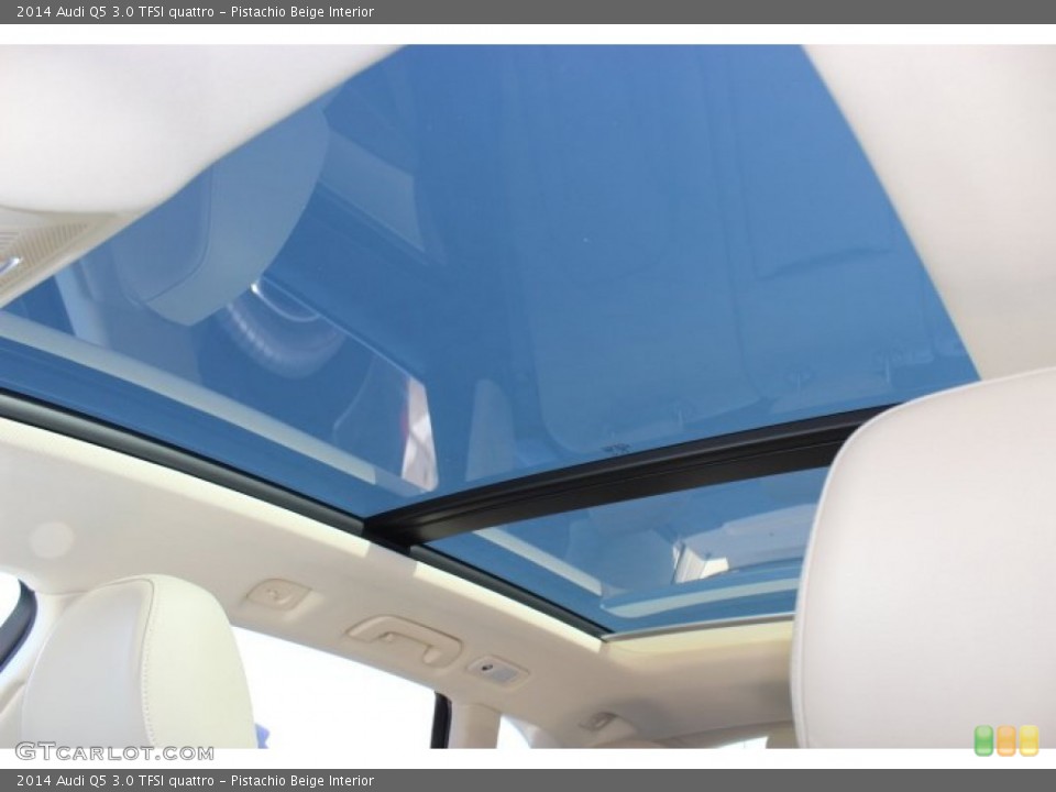 Pistachio Beige Interior Sunroof for the 2014 Audi Q5 3.0 TFSI quattro #86586408