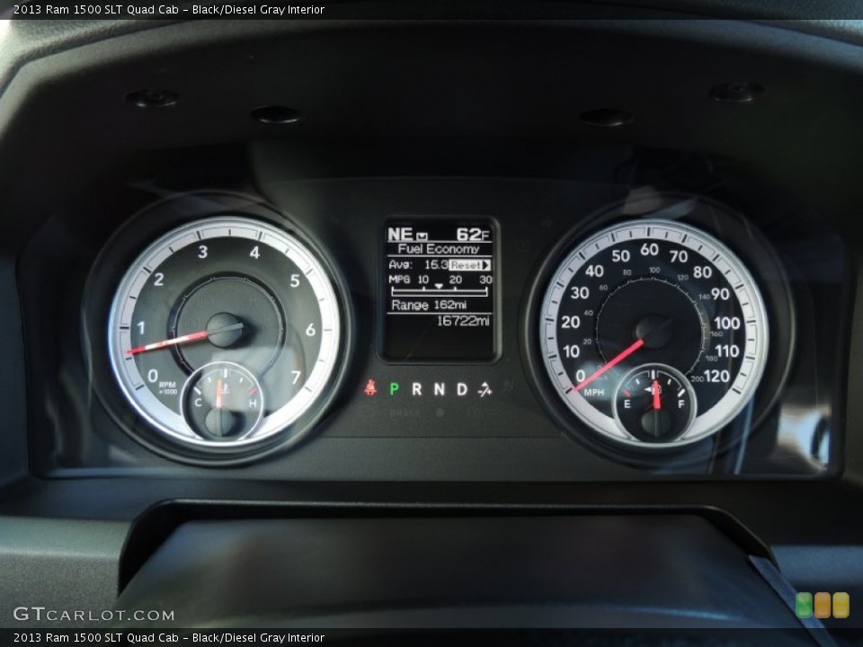 Black/Diesel Gray Interior Gauges for the 2013 Ram 1500 SLT Quad Cab #86586924