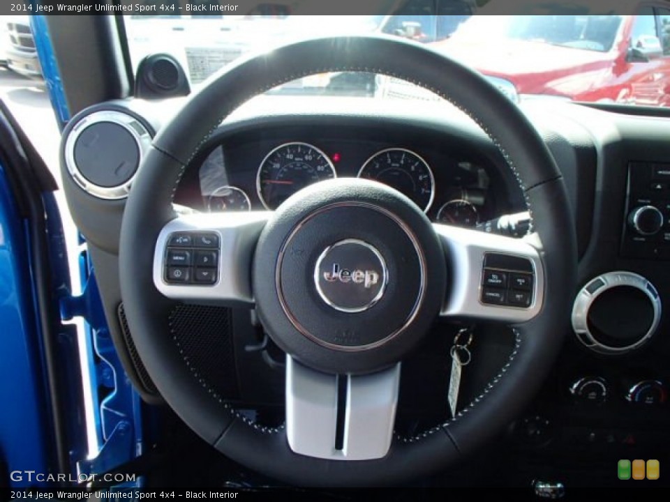 Black Interior Steering Wheel for the 2014 Jeep Wrangler Unlimited Sport 4x4 #86596887