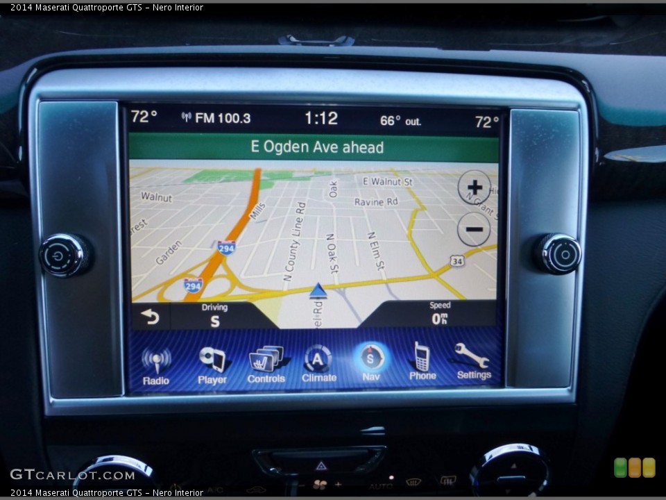 Nero Interior Navigation for the 2014 Maserati Quattroporte GTS #86600655