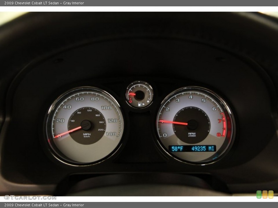 Gray Interior Gauges for the 2009 Chevrolet Cobalt LT Sedan #86610489