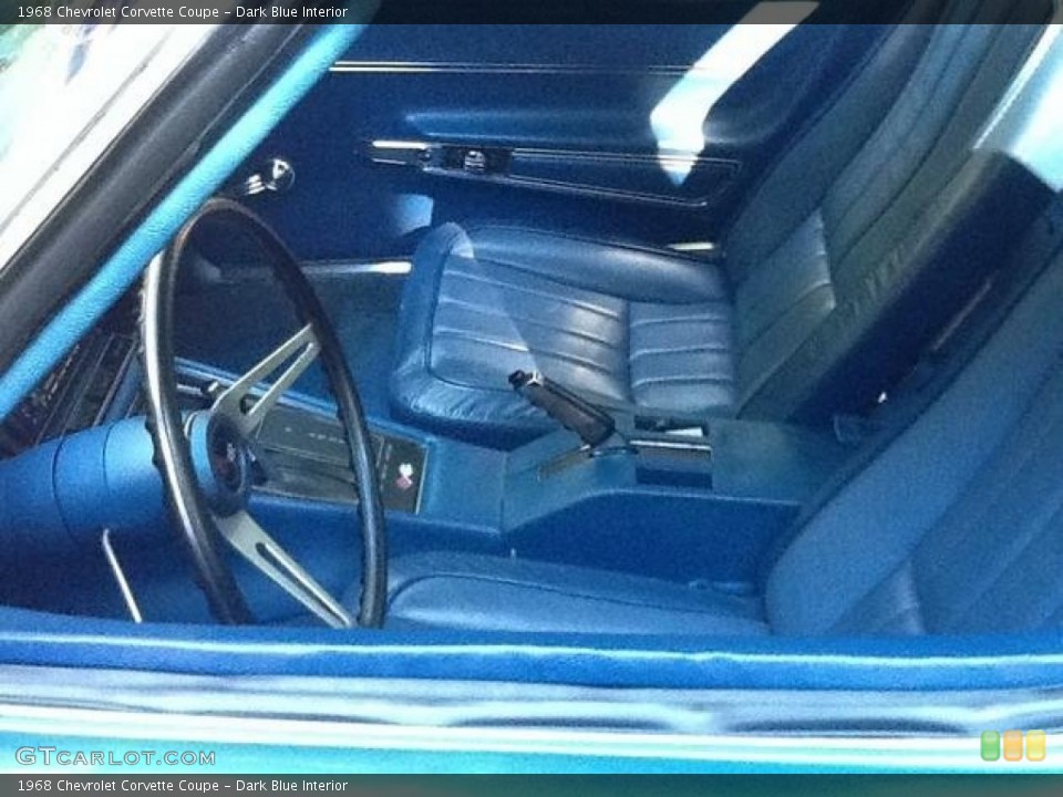 Dark Blue Interior Front Seat for the 1968 Chevrolet Corvette Coupe #86617279