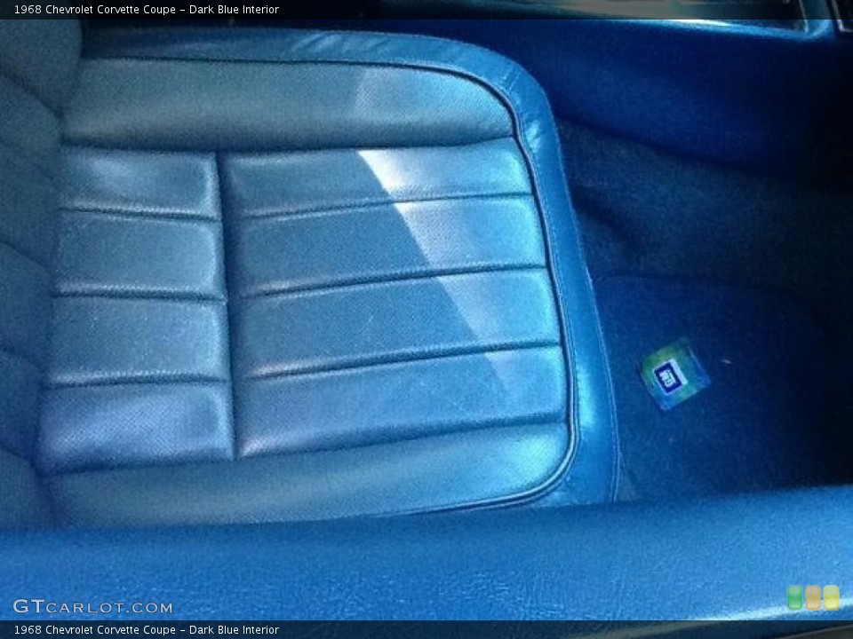 Dark Blue Interior Front Seat for the 1968 Chevrolet Corvette Coupe #86617297