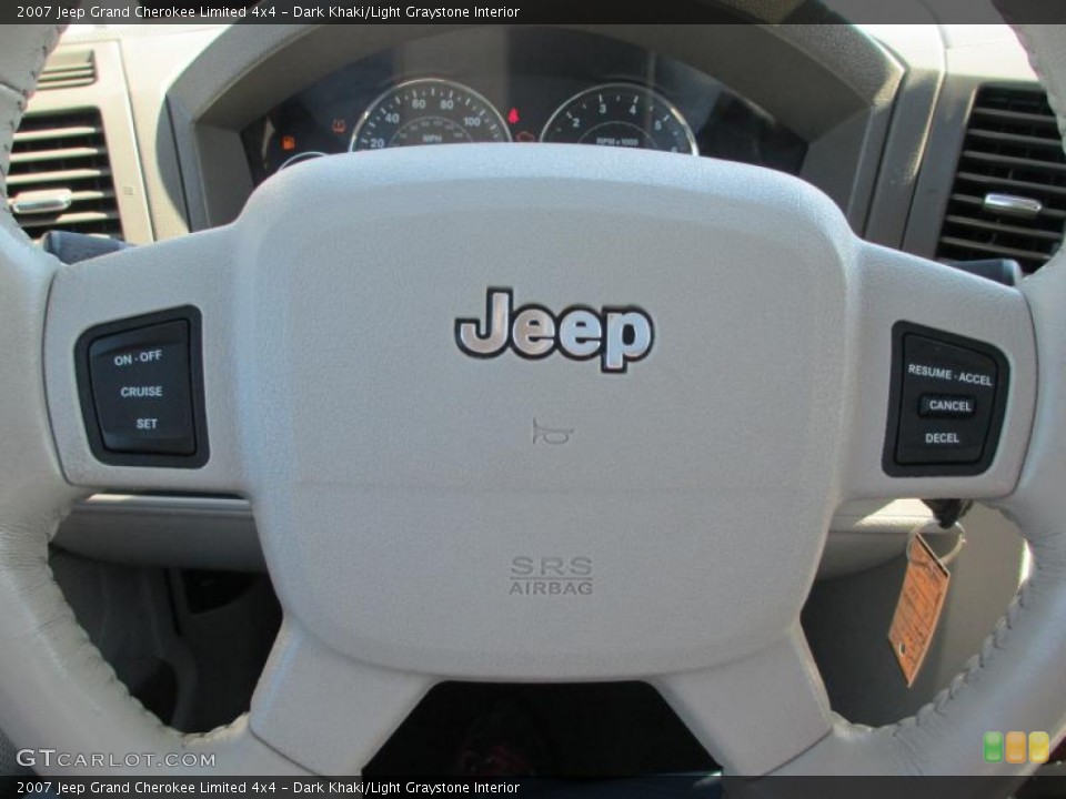 Dark Khaki/Light Graystone Interior Steering Wheel for the 2007 Jeep Grand Cherokee Limited 4x4 #86618238