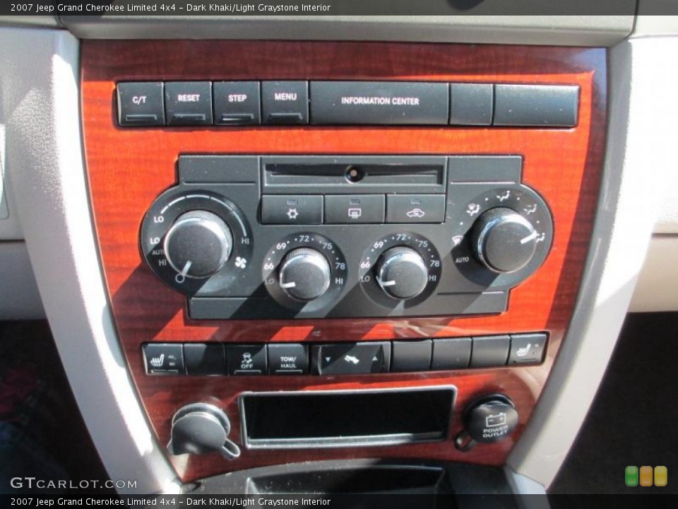 Dark Khaki/Light Graystone Interior Controls for the 2007 Jeep Grand Cherokee Limited 4x4 #86618306