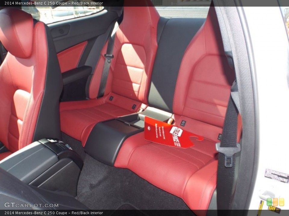Red/Black Interior Rear Seat for the 2014 Mercedes-Benz C 250 Coupe #86619427