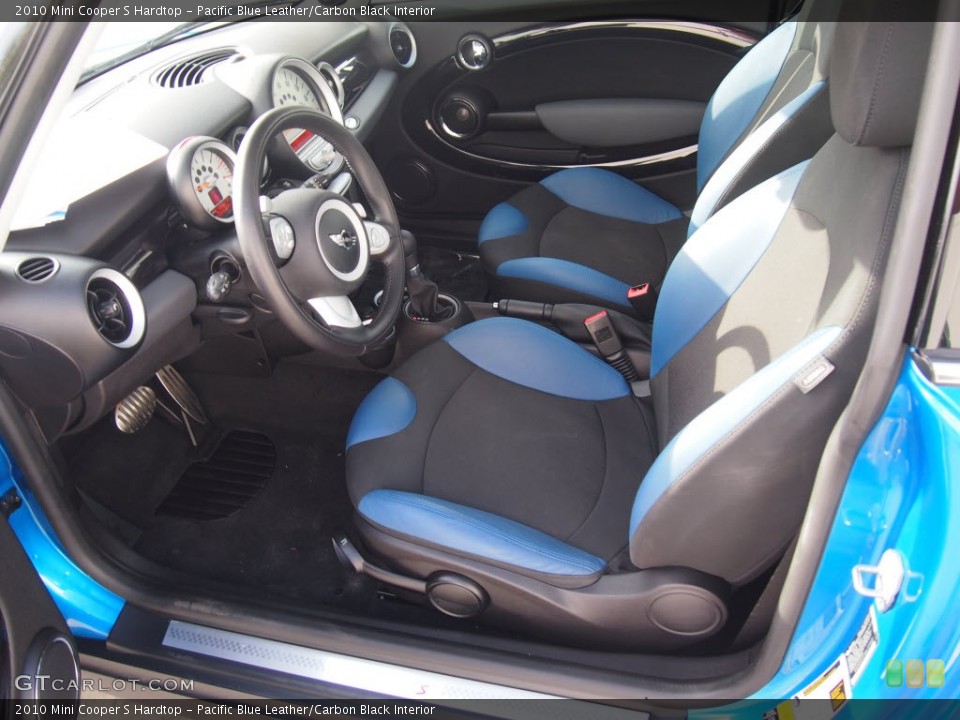 Pacific Blue Leather/Carbon Black Interior Photo for the 2010 Mini Cooper S Hardtop #86621194