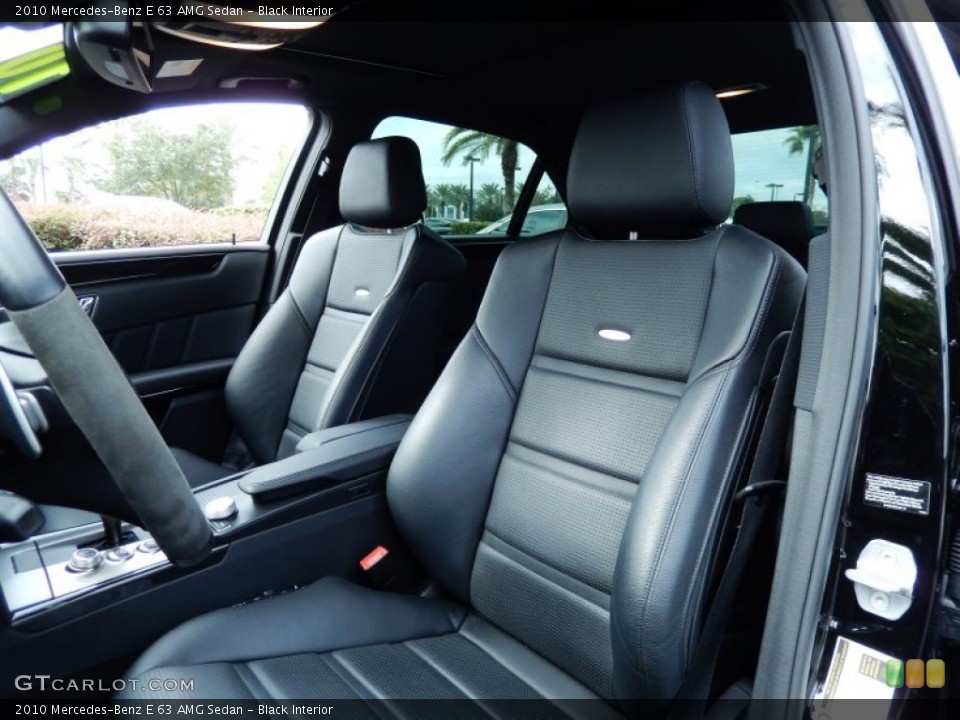 Black Interior Front Seat for the 2010 Mercedes-Benz E 63 AMG Sedan #86627887