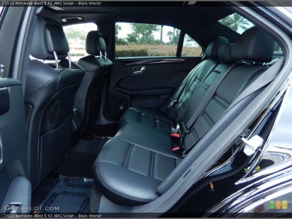 Black Interior Rear Seat for the 2010 Mercedes-Benz E 63 AMG Sedan #86627935