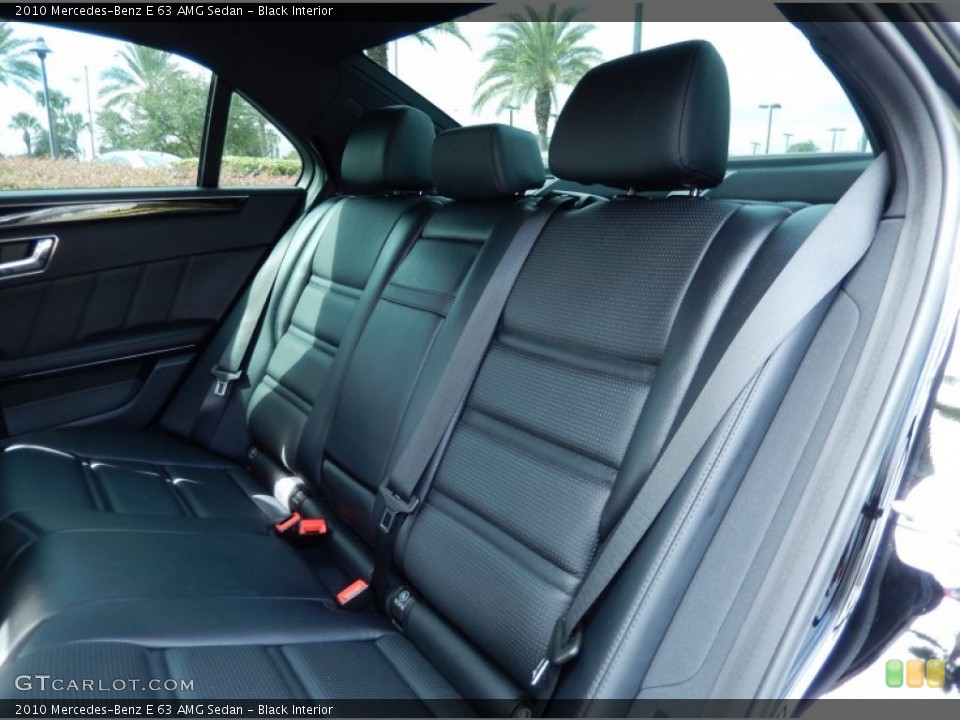 Black Interior Rear Seat for the 2010 Mercedes-Benz E 63 AMG Sedan #86627959