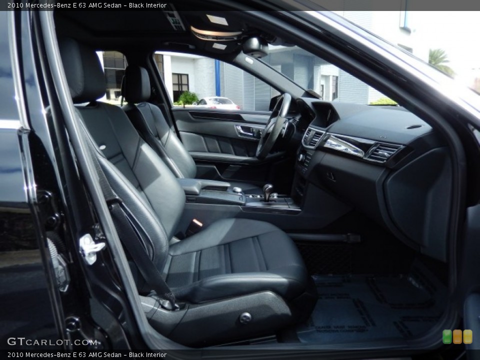Black Interior Front Seat for the 2010 Mercedes-Benz E 63 AMG Sedan #86627989