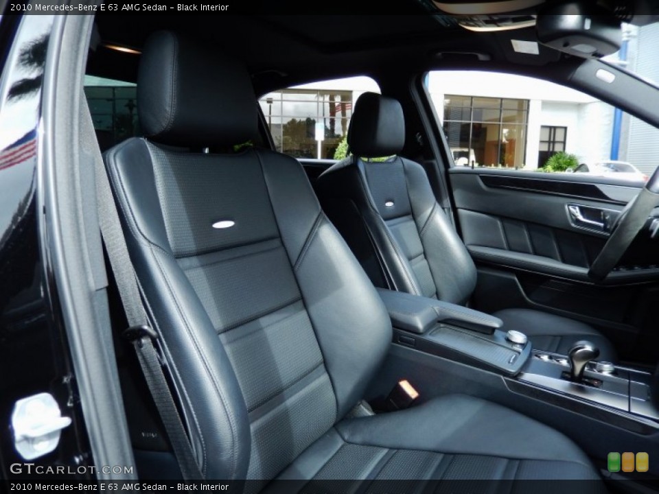 Black Interior Front Seat for the 2010 Mercedes-Benz E 63 AMG Sedan #86628010