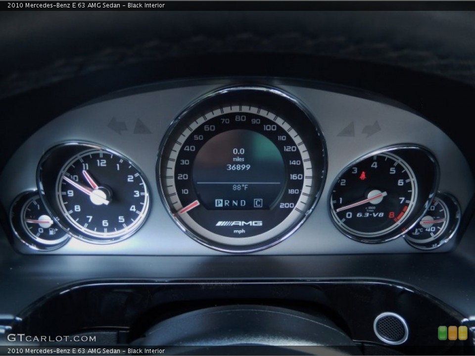 Black Interior Gauges for the 2010 Mercedes-Benz E 63 AMG Sedan #86628103
