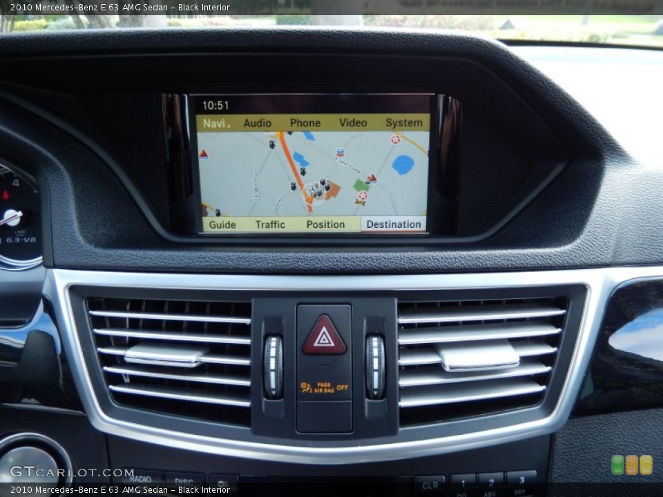Black Interior Navigation for the 2010 Mercedes-Benz E 63 AMG Sedan #86628133