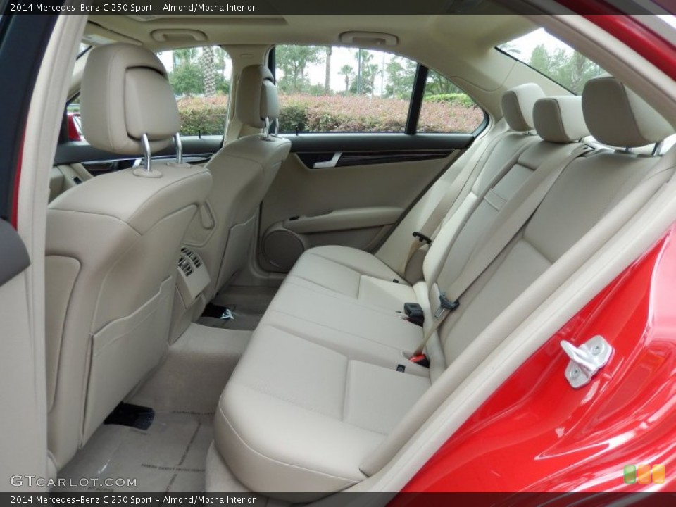 Almond/Mocha Interior Rear Seat for the 2014 Mercedes-Benz C 250 Sport #86629519