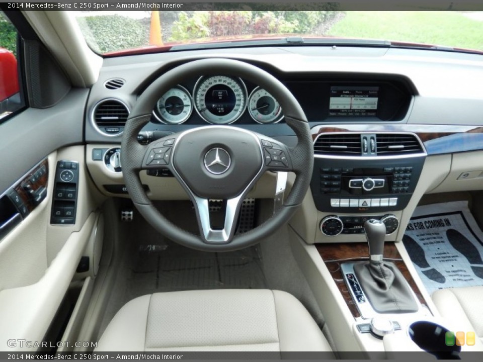 Almond/Mocha Interior Dashboard for the 2014 Mercedes-Benz C 250 Sport #86629570