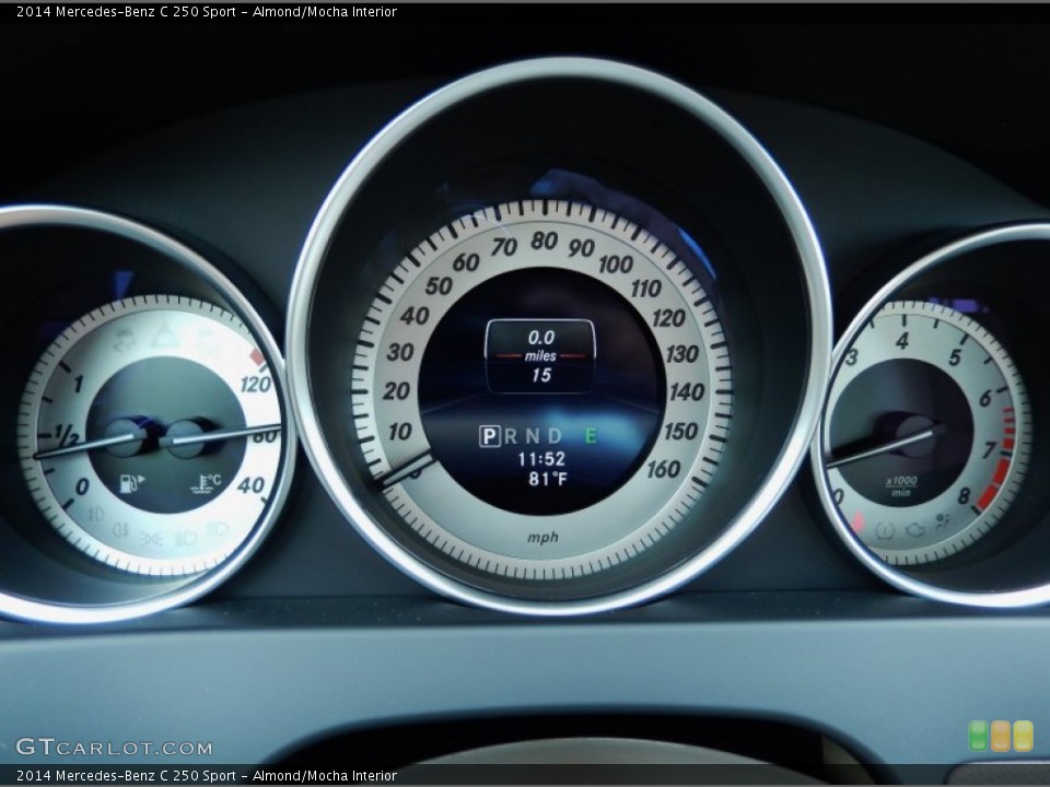 Almond/Mocha Interior Gauges for the 2014 Mercedes-Benz C 250 Sport #86629594