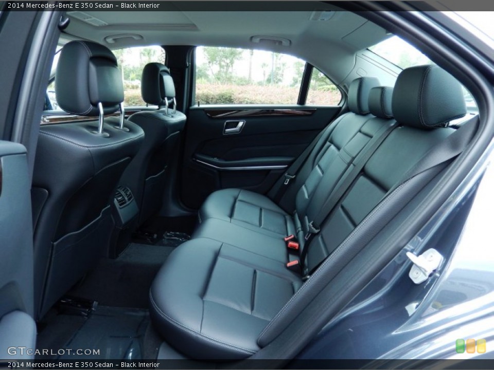 Black Interior Rear Seat for the 2014 Mercedes-Benz E 350 Sedan #86630482