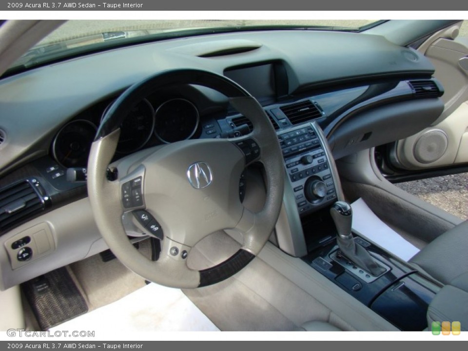 Taupe Interior Dashboard for the 2009 Acura RL 3.7 AWD Sedan #86630743