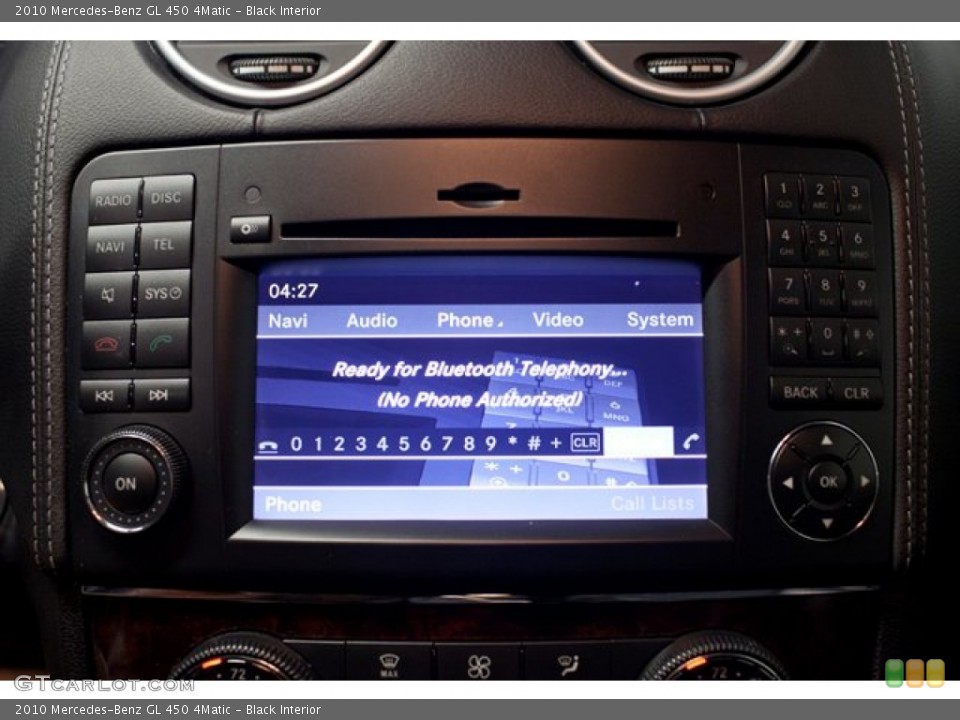 Black Interior Controls for the 2010 Mercedes-Benz GL 450 4Matic #86631577