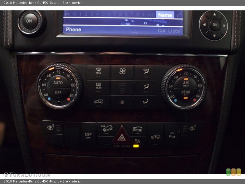 Black Interior Controls for the 2010 Mercedes-Benz GL 450 4Matic #86631608