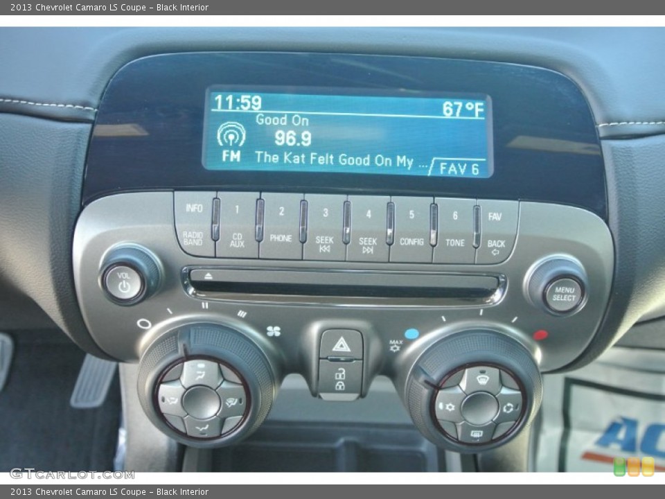 Black Interior Controls for the 2013 Chevrolet Camaro LS Coupe #86632267