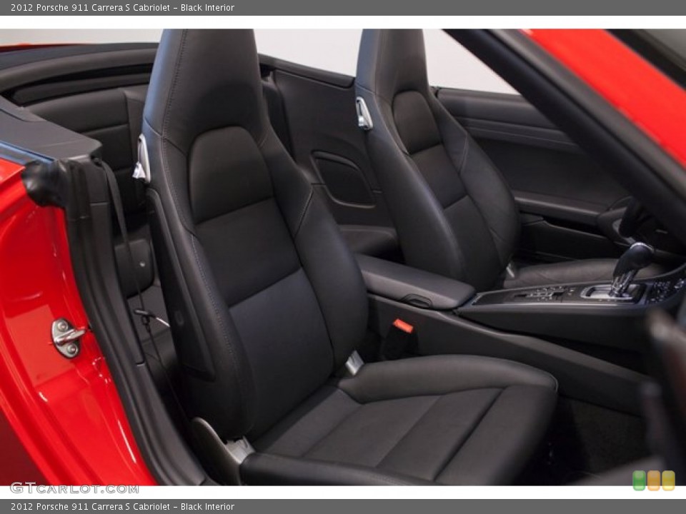 Black Interior Front Seat for the 2012 Porsche 911 Carrera S Cabriolet #86632732