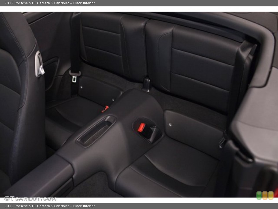 Black Interior Rear Seat for the 2012 Porsche 911 Carrera S Cabriolet #86632746
